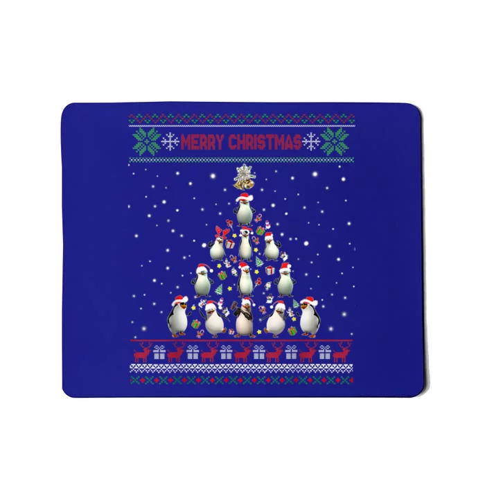 Cute Penguin Xmas Tree Ugly Christmas Funny Gift Boys Girls Great Gift Mousepad