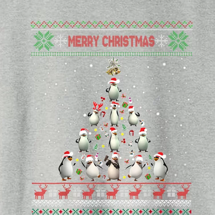 Cute Penguin Xmas Tree Ugly Christmas Funny Gift Boys Girls Great Gift Women's Crop Top Tee