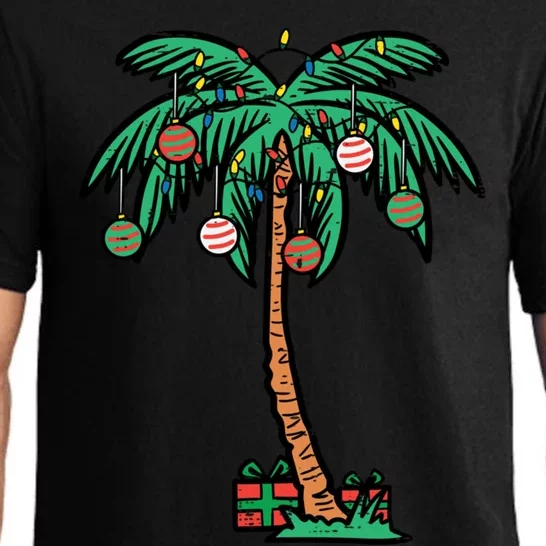 Christmas Palm Xmas Tree Tropical Beach Hawaii Cool Gift Pajama Set