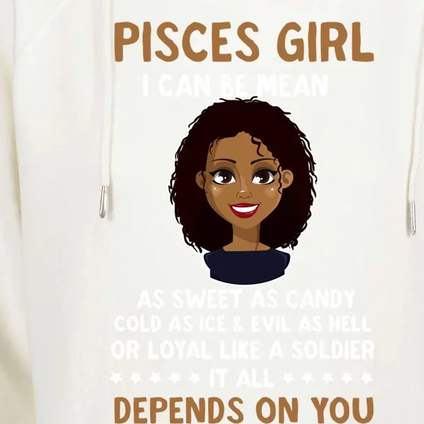 Cute Pisces Zodiac Sign Funny Quote Present Gift Womens Funnel Neck Pullover Hood