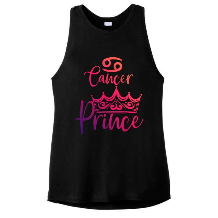 Cancer Prince Zodiac Gift Ladies Tri-Blend Wicking Tank