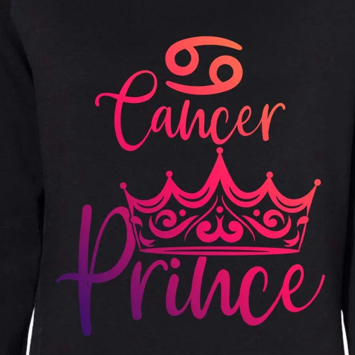 Cancer Prince Zodiac Gift Womens California Wash Sweatshirt