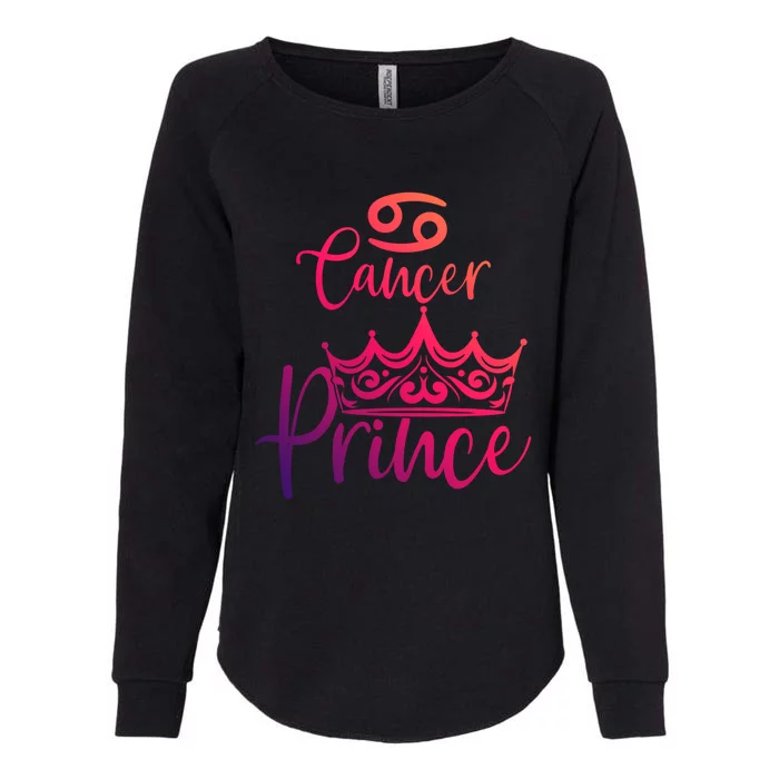 Cancer Prince Zodiac Gift Womens California Wash Sweatshirt