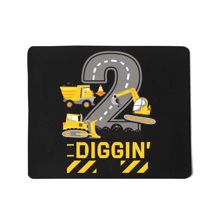 Construction Party Zone Second Birthday 2 And Diggin’ It Mousepad