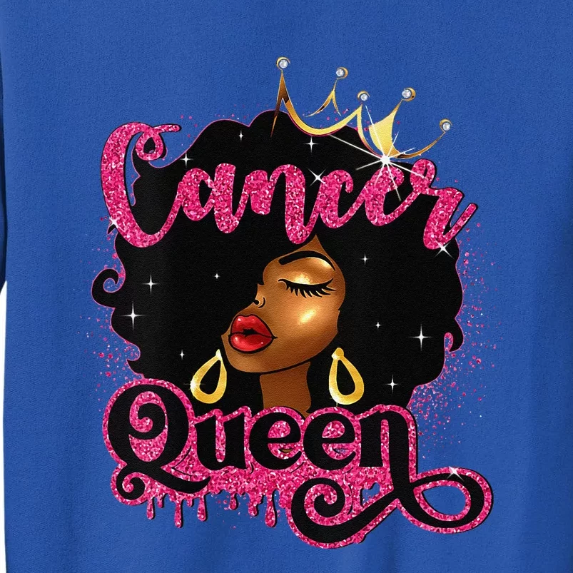 Cancer Queen African American Zodiac Birthday Afro Women Tall Sweatshirt