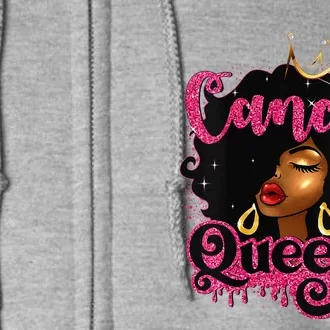 Cancer Queen African American Zodiac Birthday Afro Women Full Zip Hoodie