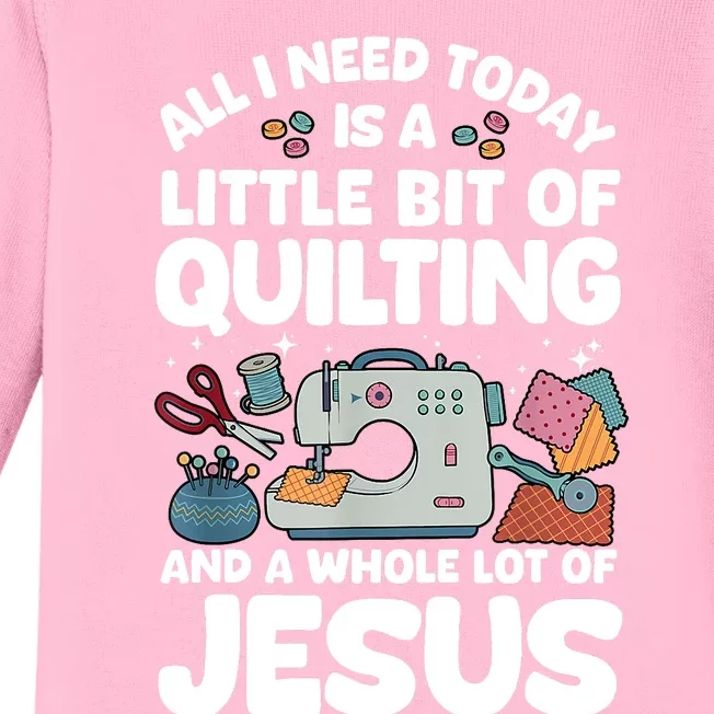 Cool Quilting Art Sewing Quilt Lover Quilter Baby Long Sleeve Bodysuit