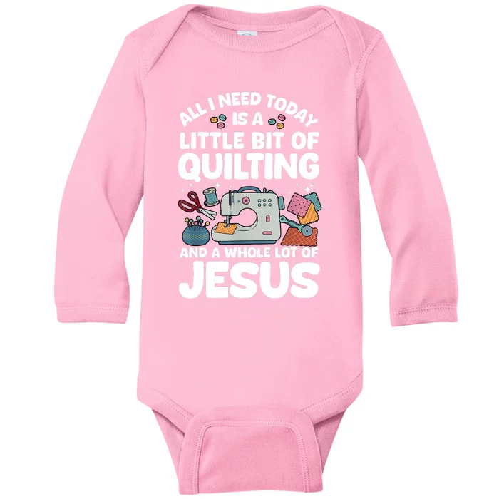 Cool Quilting Art Sewing Quilt Lover Quilter Baby Long Sleeve Bodysuit