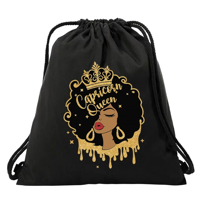 capricorn queen birthday for  capricorn zodiac Drawstring Bag