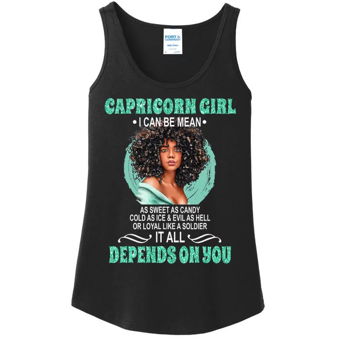 Capricorn Queen Black Queen I Can Be Mean AF Sweet as Candy Ladies Essential Tank