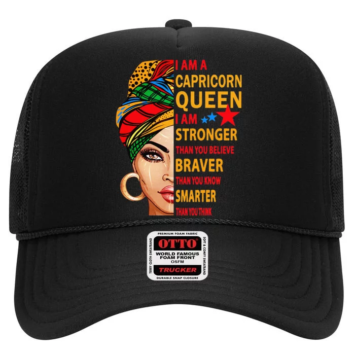 capricorn queen birthday for wo capricorn zodiac High Crown Mesh Trucker Hat