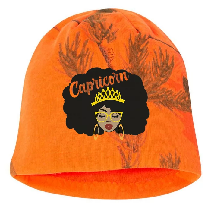 Capricorn Queen Black  Magic Afro Dope Black History Tee Kati - Camo Knit Beanie