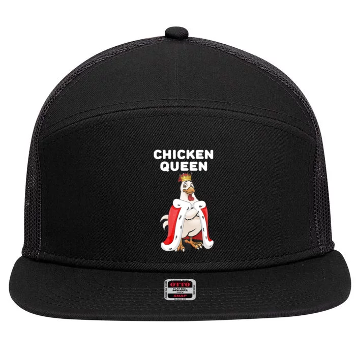 Chicken Queen 7 Panel Mesh Trucker Snapback Hat