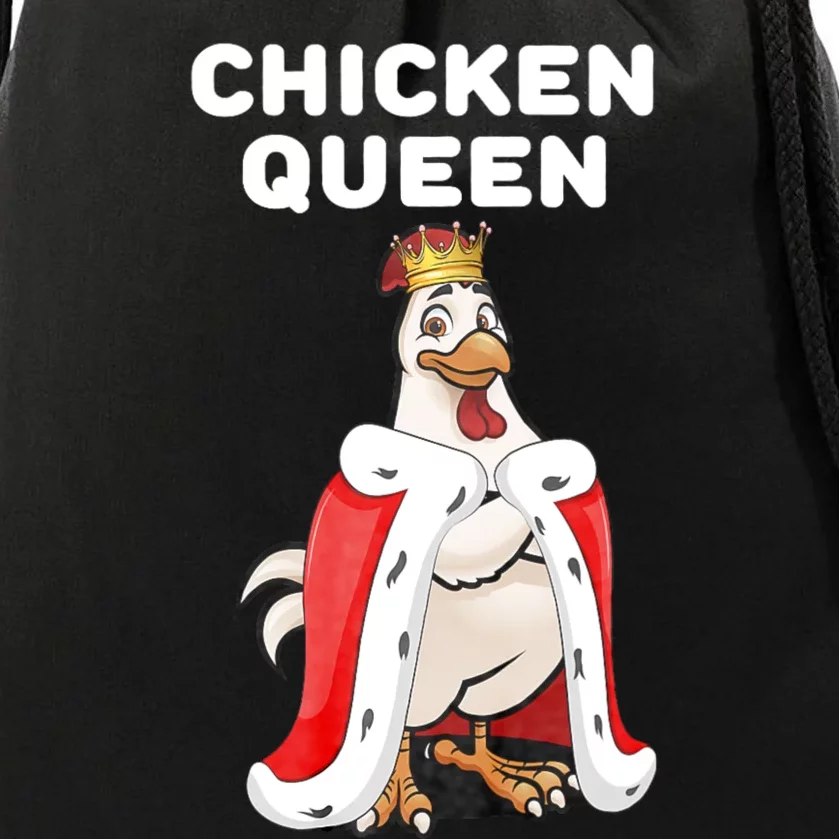 Chicken Queen Drawstring Bag