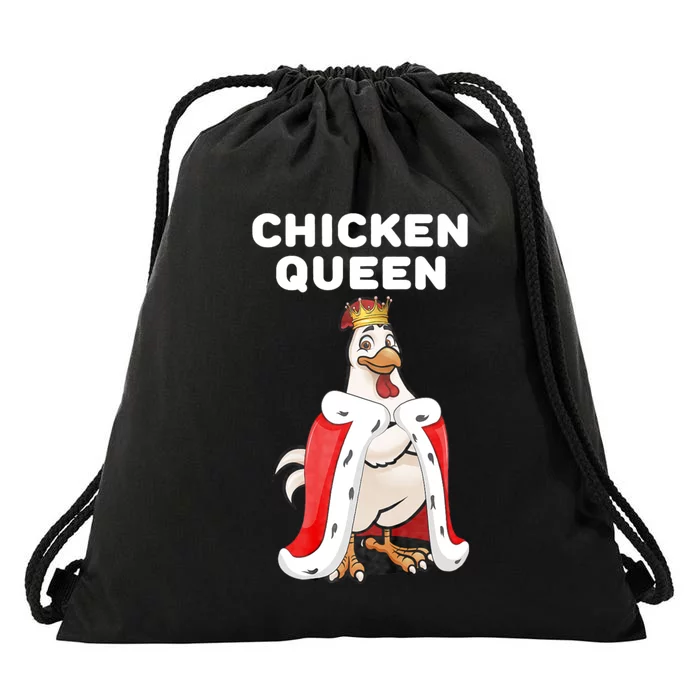 Chicken Queen Drawstring Bag