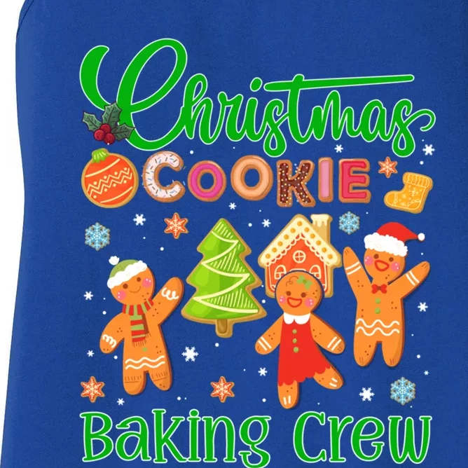 Christmas Quote Christmas Cookie Baking Crew Gift Women's Racerback Tank