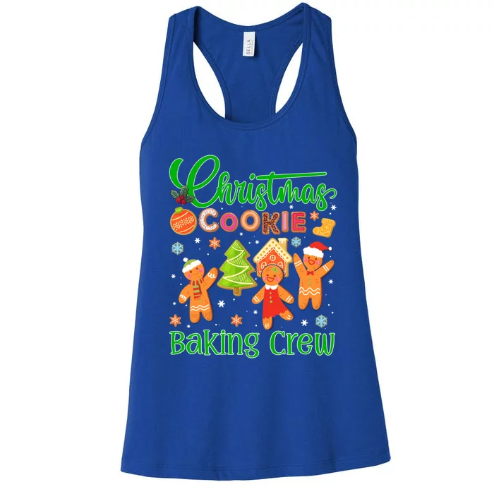 Christmas Quote Christmas Cookie Baking Crew Gift Women's Racerback Tank