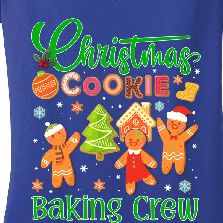 Christmas Quote Christmas Cookie Baking Crew Gift Women's V-Neck T-Shirt