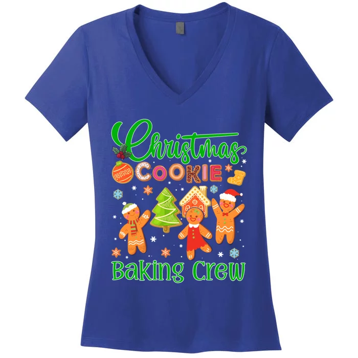 Christmas Quote Christmas Cookie Baking Crew Gift Women's V-Neck T-Shirt