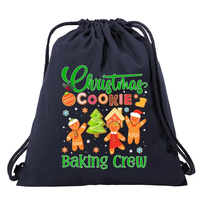 Christmas Quote Christmas Cookie Baking Crew Gift Drawstring Bag