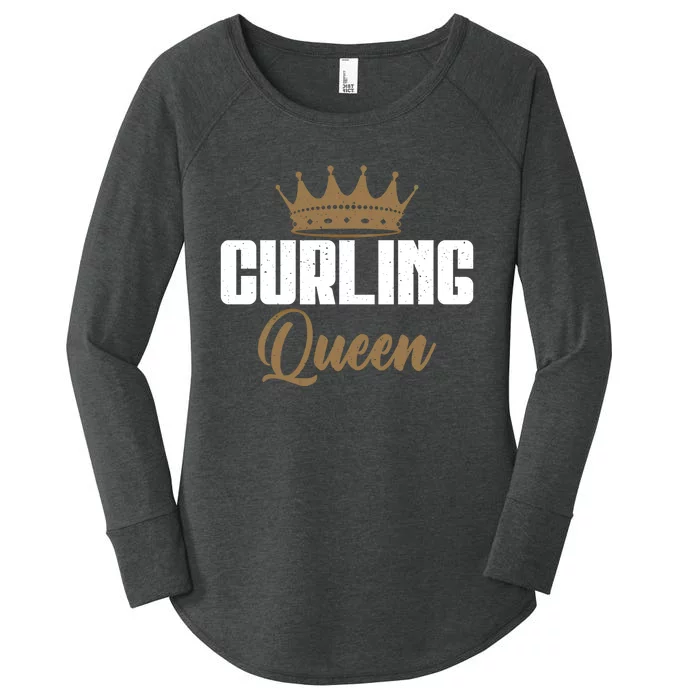 Curling Queen Curling Gift Women's Perfect Tri Tunic Long Sleeve Shirt