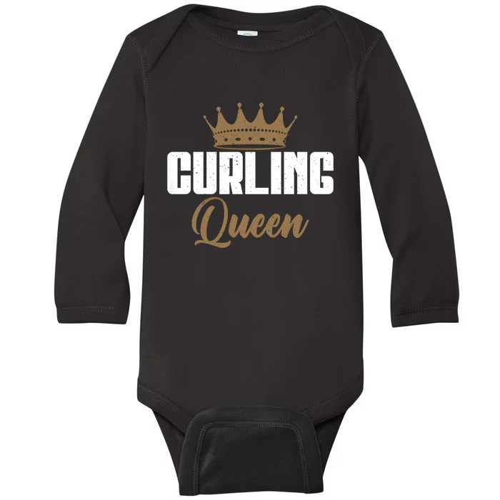 Curling Queen Curling Gift Baby Long Sleeve Bodysuit