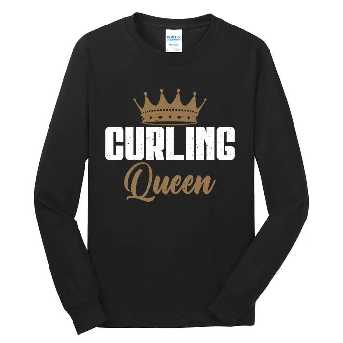 Curling Queen Curling Gift Tall Long Sleeve T-Shirt