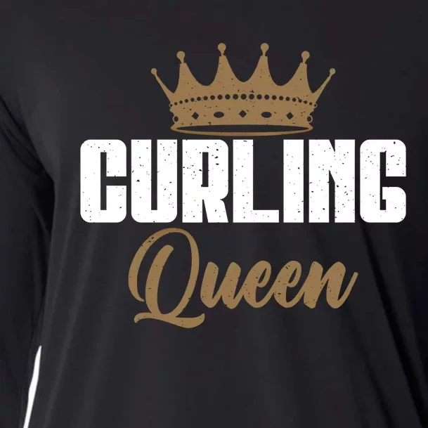 Curling Queen Curling Gift Cooling Performance Long Sleeve Crew