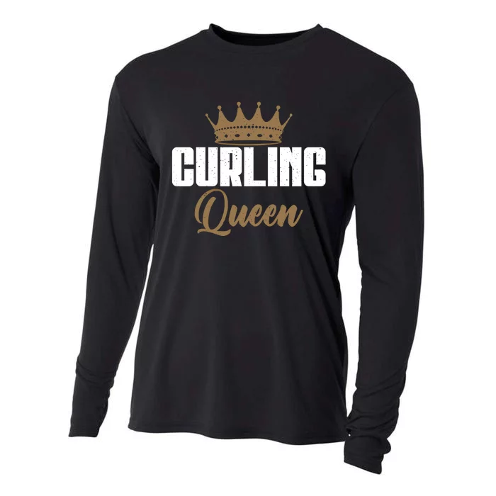 Curling Queen Curling Gift Cooling Performance Long Sleeve Crew