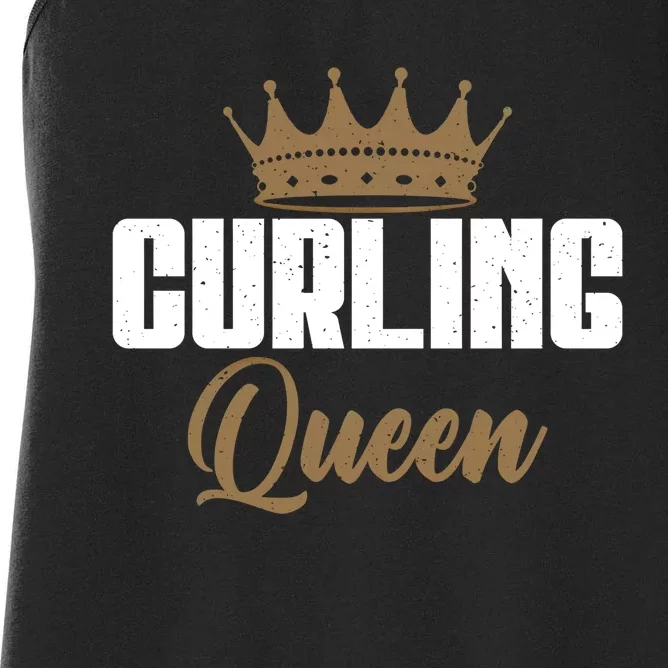 Curling Queen Curling Gift Women's Racerback Tank