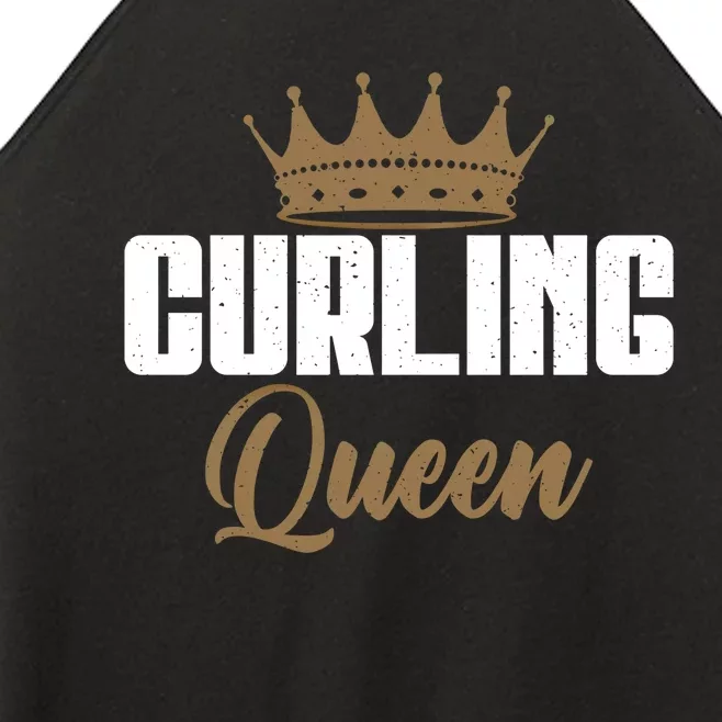 Curling Queen Curling Gift Women’s Perfect Tri Rocker Tank