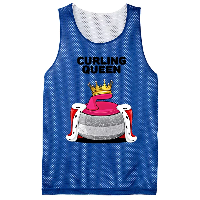 Curling Queen Curling Team Player Curling Great Gift Mesh Reversible Basketball Jersey Tank