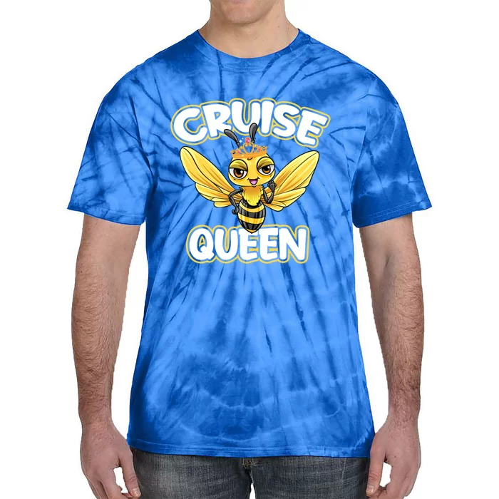 Cruise Queen Cruise Ship Cute Bee Design Beach Vacation Gift Tie-Dye T-Shirt