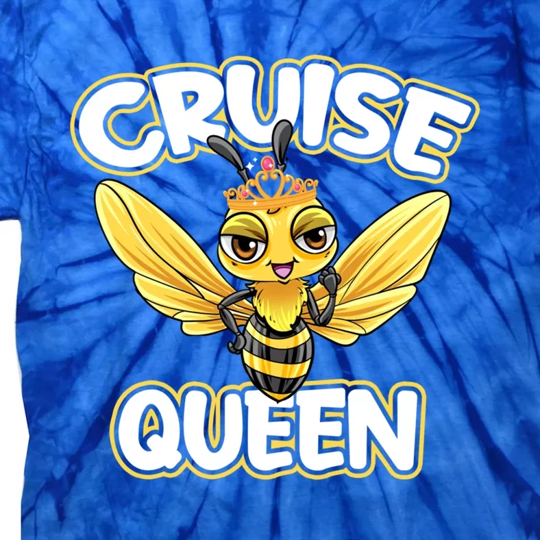 Cruise Queen Cruise Ship Cute Bee Design Beach Vacation Gift Tie-Dye T-Shirt