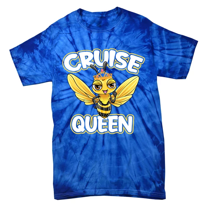 Cruise Queen Cruise Ship Cute Bee Design Beach Vacation Gift Tie-Dye T-Shirt