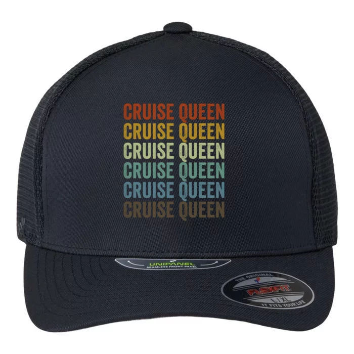 Cruise Queen Cruise Vacation Cruising Cruise Boat Queen Gift Flexfit Unipanel Trucker Cap