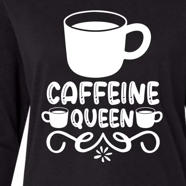 Caffeine Queen Womens Cotton Relaxed Long Sleeve T-Shirt