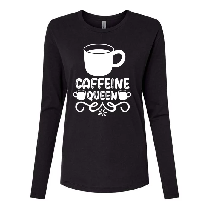 Caffeine Queen Womens Cotton Relaxed Long Sleeve T-Shirt