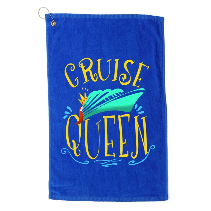 Cruise Queen Cute Ship Vacation Lovers Funny Gift Platinum Collection Golf Towel