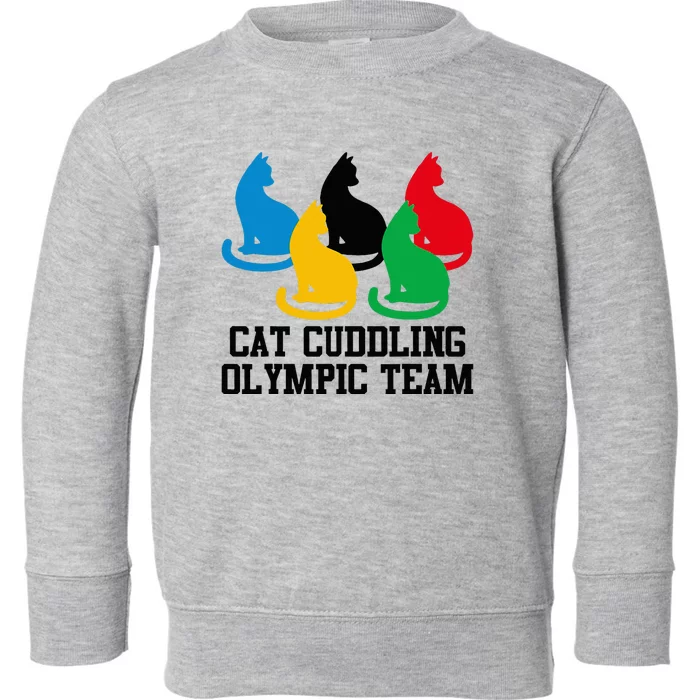 Cat Quote Cat Cuddling Team Cool Toddler Sweatshirt