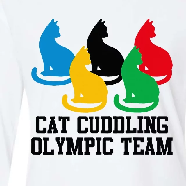 Cat Quote Cat Cuddling Team Cool Womens Cotton Relaxed Long Sleeve T-Shirt