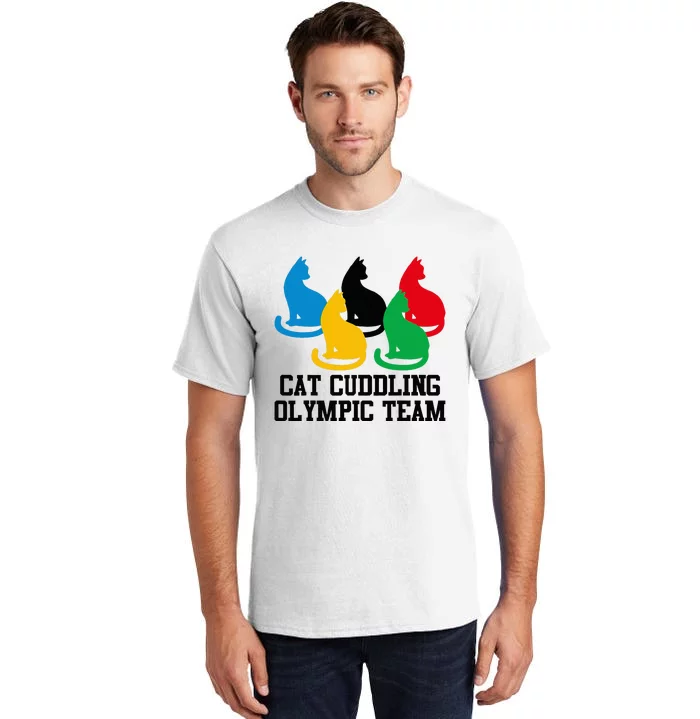 Cat Quote Cat Cuddling Team Cool Tall T-Shirt