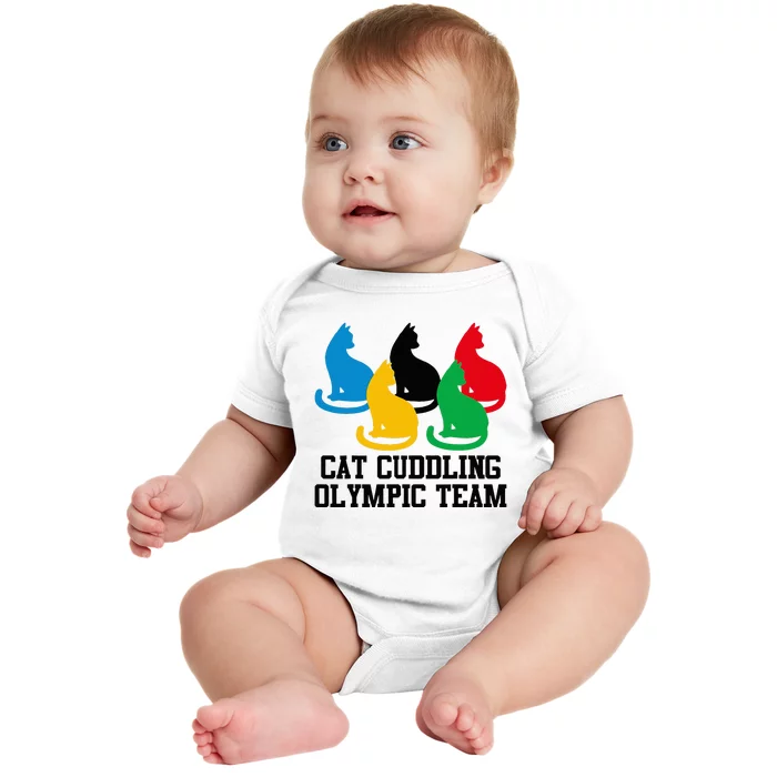 Cat Quote Cat Cuddling Team Cool Baby Bodysuit