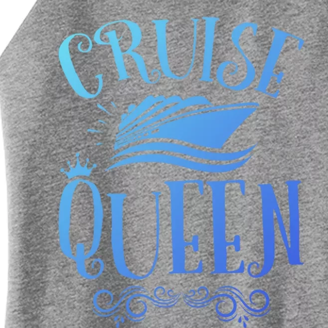 Cruise Queen Cruise Travel Cruising Gift Women’s Perfect Tri Rocker Tank