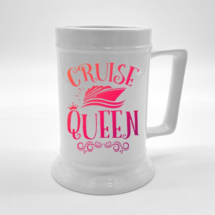 Cruise Queen Cruise Travel Cruising Gift Front & Back Beer Stein