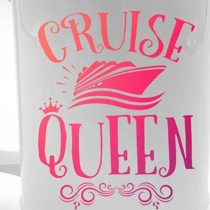 Cruise Queen Cruise Travel Cruising Gift Front & Back Beer Stein