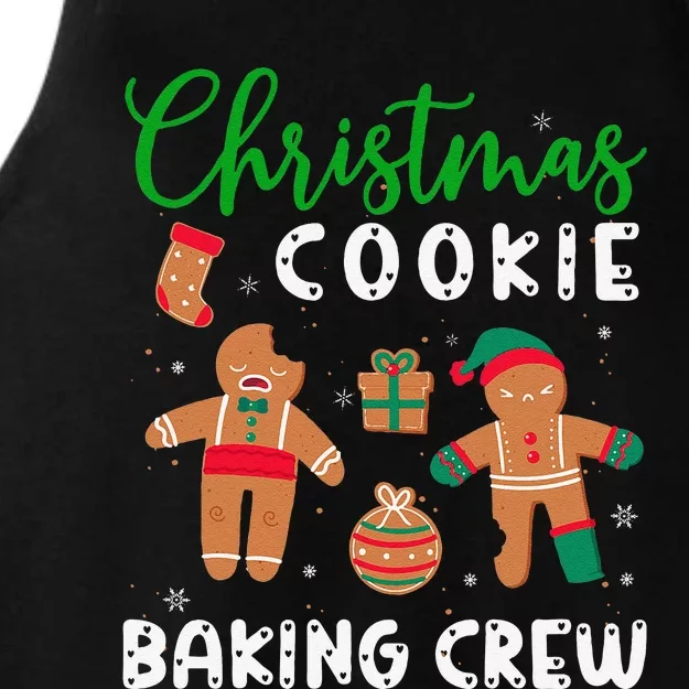 Christmas Quote Christmas Cookie Baking Crew Ladies Tri-Blend Wicking Tank