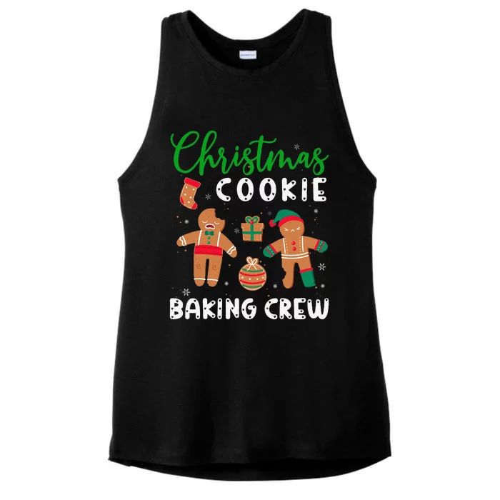 Christmas Quote Christmas Cookie Baking Crew Ladies Tri-Blend Wicking Tank