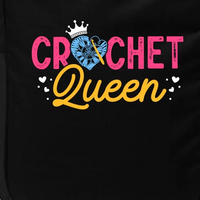 Crochet Queen Crocheting Knitting Crochet Lovers Knitters Funny Gift Impact Tech Backpack