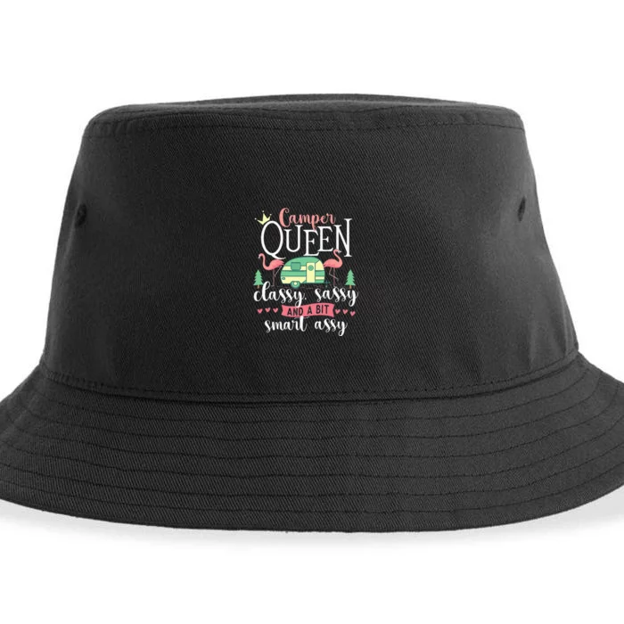 Camper Queen Classy Sassy Glamping Glamper Glamorous Camping Sustainable Bucket Hat